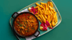 Mozambican Chicken Curry With a Side of Chips